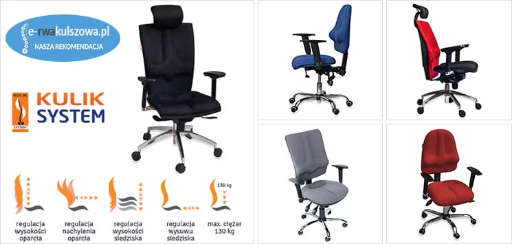 krzesło ergonomiczne Kulik System krzesło ortopedyczne krzesło medyczne