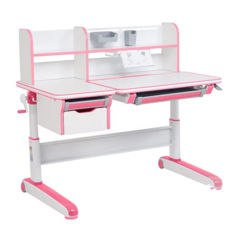 Biurko regulowane dla dziecka Fun Desk Libro Pink Różowe