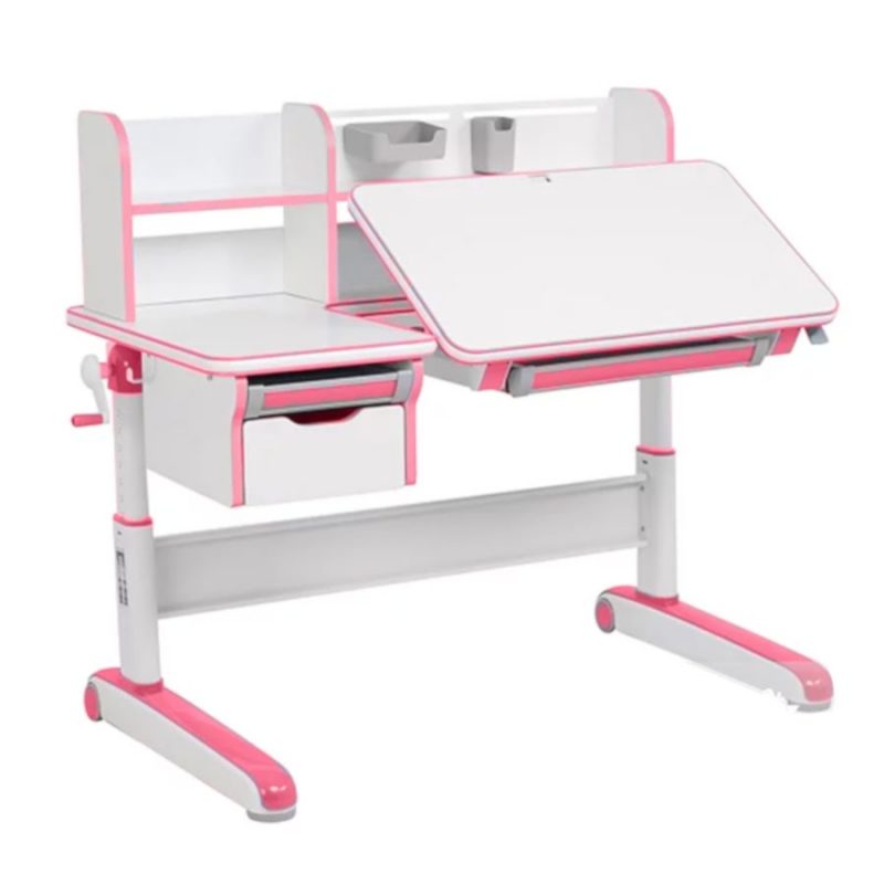 Biurko regulowane dla dziecka Fun Desk Libro Pink Blat regulowany