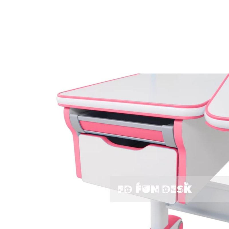 Biurko regulowane dla dziecka Fun Desk Libro Pink szuflada