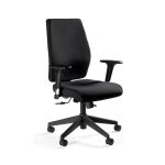 Fotel ergonomiczny Unique Work Czarny z przodu 1009M 5908242405841