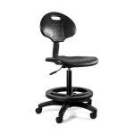 Krzesło medyczne Unique Halcon Czarne 5001-2 z przodu