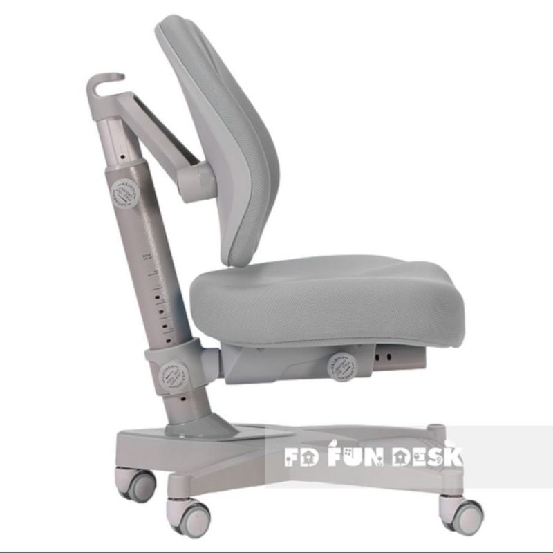 Krzesło ergonomiczne dla dziecka Contento Grey Fun Desk z boku