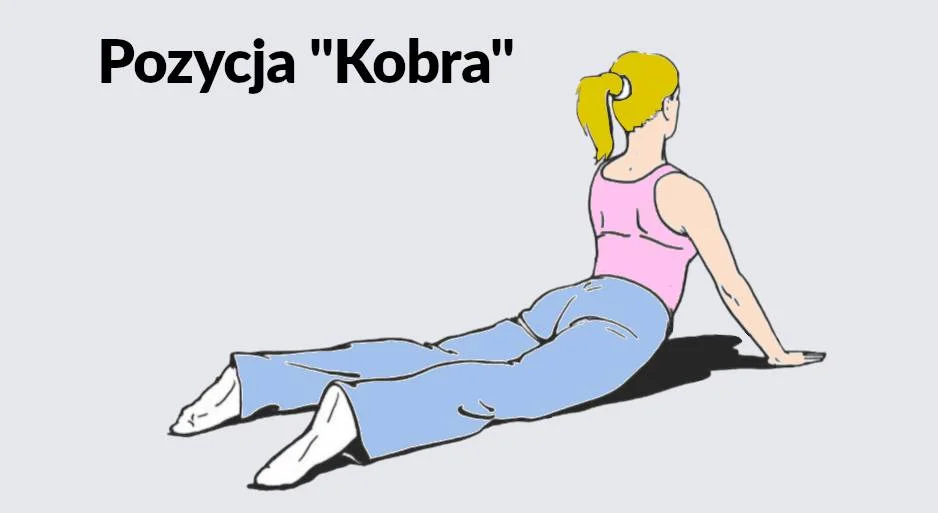 Ćwiczenie na kręgosłup "Kobra". Pozycja kobry