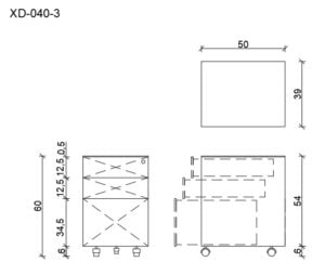 Wymiary kontenera biurowego z kółkami XD-040-3